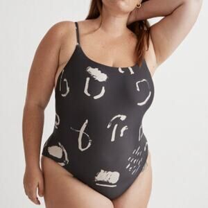 Madewell‎ x Caroline Swimsuit Z Hurley Spaghetti-Strap One-Piece Bathing Suit 4X
